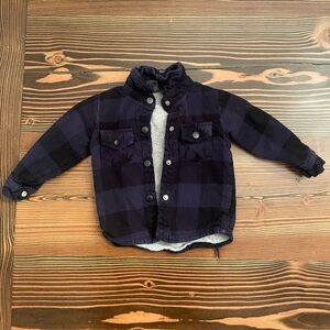 Little Bipsy-Blue/purple Plaid Shacket-6-12 month